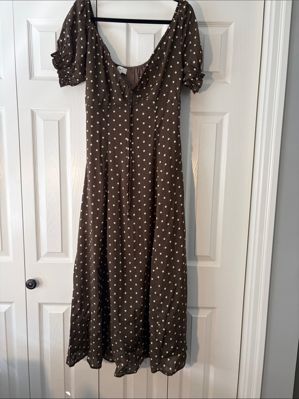 bohme Brown Polka Dot Maxi Dress